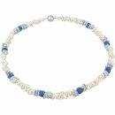 Funk-Collier Perlenkette Keshi Perle, Lapis Lazuli,...